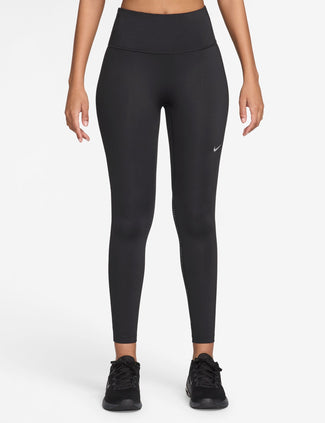 Tempo Flash High Waisted 7/8 Running Leggings - Black/Reflective Silver