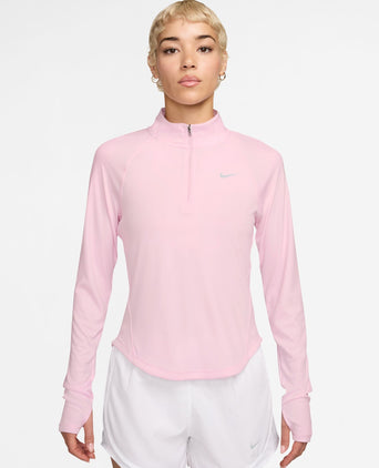 Tempo Swoosh Run Dri-FIT 1/4-Zip Top - Pink Foam/White