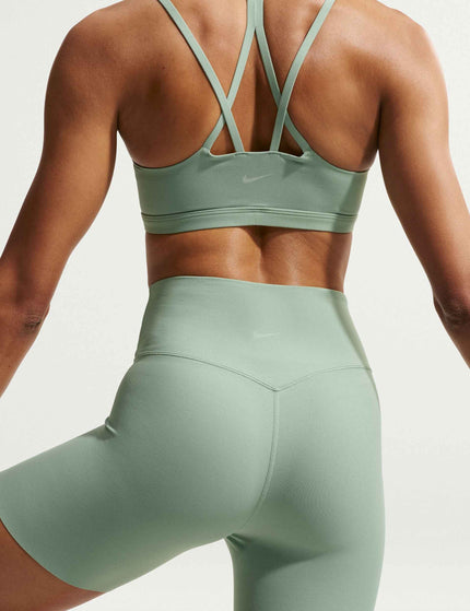 Nike Zenvy High Waisted 5" Biker Shorts - Steam/Whiteimages2- The Sports Edit