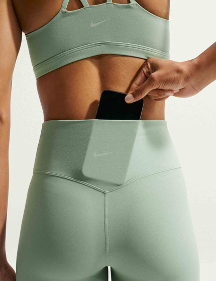 Nike Zenvy High Waisted 5" Biker Shorts - Steam/Whiteimages3- The Sports Edit