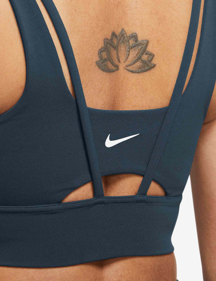 Nike Zenvy Longline Bra - Armory Navy/Whiteimages3- The Sports Edit