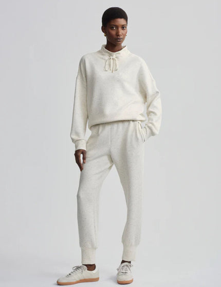 Varley Oakdale Sweat - Ivory Marl Fleckimage2- The Sports Edit