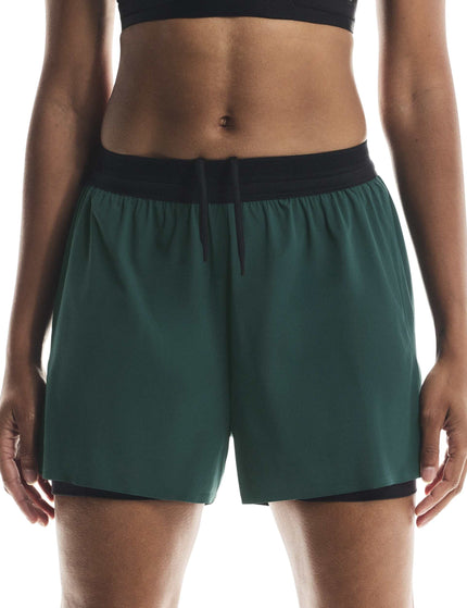 ON Running 3" Performance 2-in-1 Shorts - Spirulina/Blackimages1- The Sports Edit