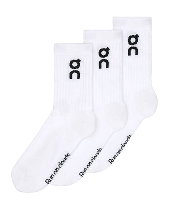 Logo Sock High 3P - White