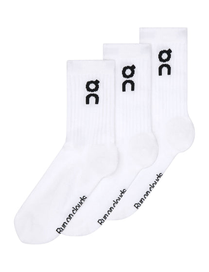 ON Running Logo Sock High 3P - Whiteimages1- The Sports Edit