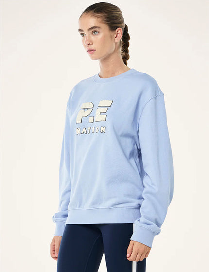 PE Nation Heads Up Boucle Sweat - Dusty Blueimage2- The Sports Edit
