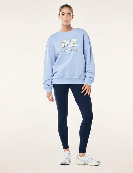 PE Nation Heads Up Boucle Sweat - Dusty Blueimage6- The Sports Edit