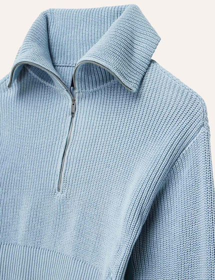 PE Nation High Season Zip Neck Knit - Ice Blueimages6- The Sports Edit