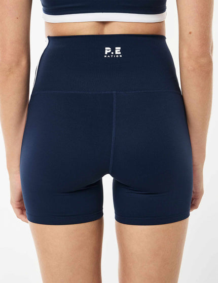PE Nation Highgate 5" Bike Short - Dark Navy/Optic Whiteimage2- The Sports Edit