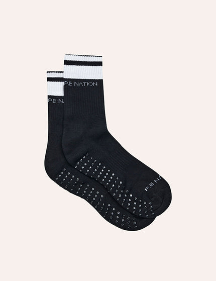 PE Nation Homage Grip Crew Sock - Blackimage1- The Sports Edit