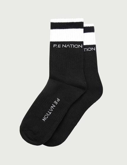 PE Nation Homage Sock - Blackimages1- The Sports Edit