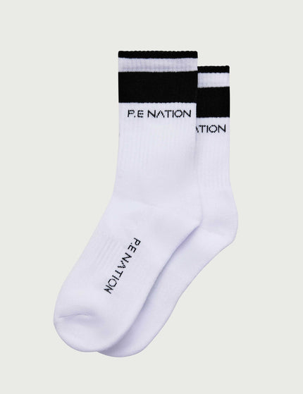 PE Nation Homage Sock - Whiteimage1- The Sports Edit