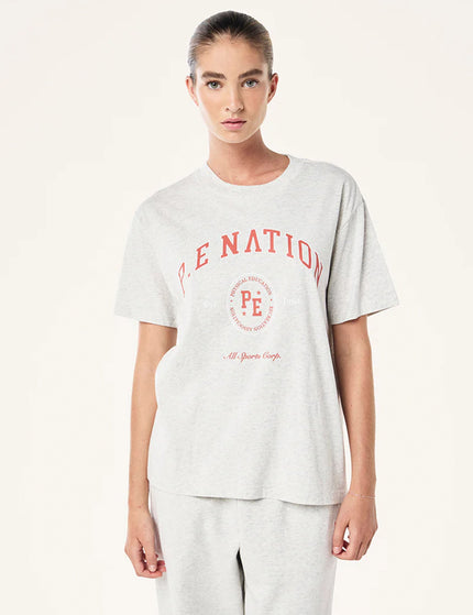 PE Nation Liberation Tee - Light Grey Marleimage1- The Sports Edit