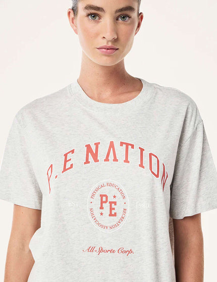 PE Nation Liberation Tee - Light Grey Marleimage2- The Sports Edit