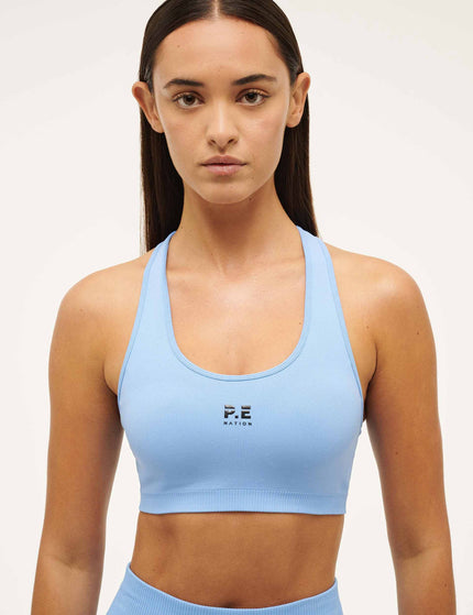 PE Nation Restore Seamless Sports Bra - Cornflower Blueimages2- The Sports Edit