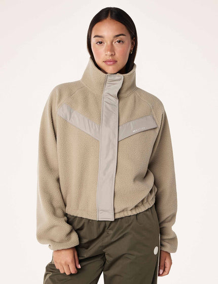 PE Nation Shelter Sherpa Jacket - Oxford Tanimage1- The Sports Edit