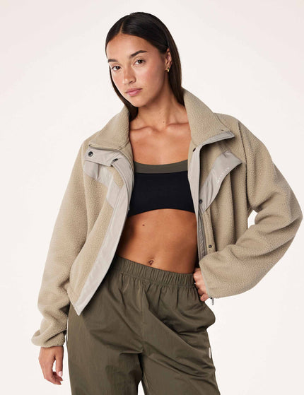PE Nation Shelter Sherpa Jacket - Oxford Tanimage4- The Sports Edit