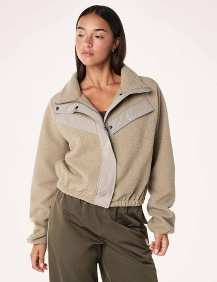 PE Nation Shelter Sherpa Jacket - Oxford Tanimage3- The Sports Edit