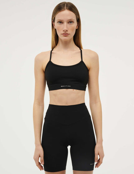 PE Nation Signature Sports Bra - Blackimage1- The Sports Edit