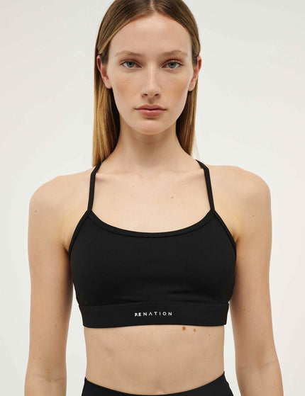 PE Nation Signature Sports Bra - Blackimage3- The Sports Edit