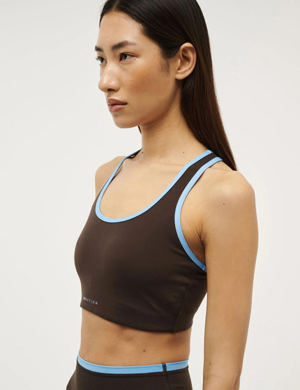 PE Nation Stellar Sports Bra - Coffeeimage3- The Sports Edit