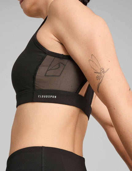 PUMA 4Keeps Cloudspun Bra - Blackimage3- The Sports Edit