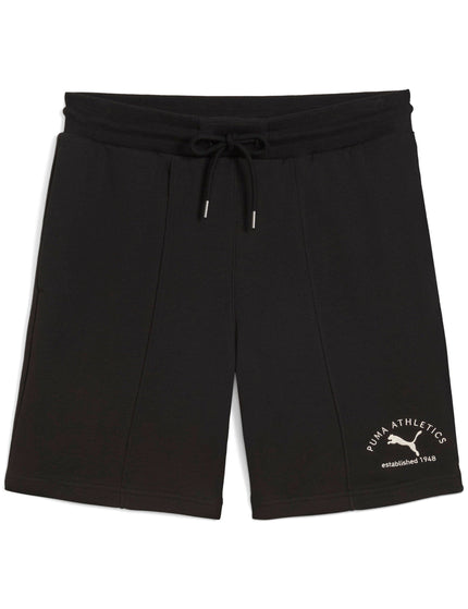 PUMA Puma Classics 8" Pintuck Short - Puma Blackimage4- The Sports Edit
