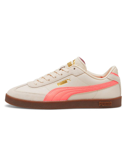 PUMA Club II Era Sneakers - Alpine Snow/Fluro Peach Pes/Gumimage2- The Sports Edit