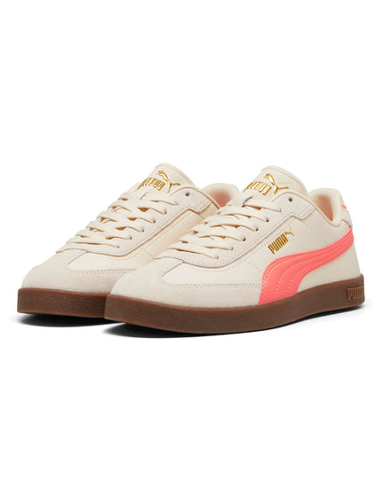 PUMA Club II Era Sneakers - Alpine Snow/Fluro Peach Pes/Gumimage3- The Sports Edit