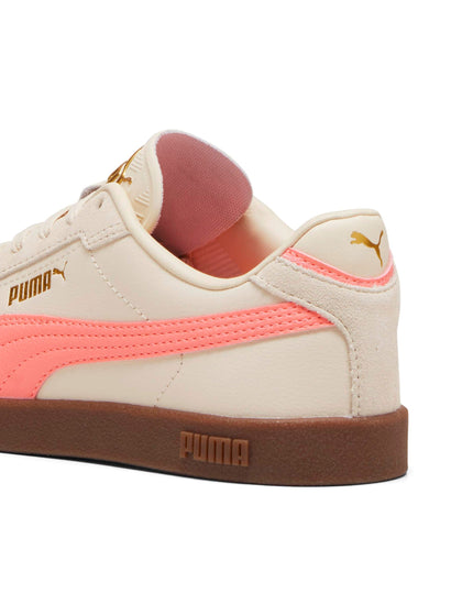 PUMA Club II Era Sneakers - Alpine Snow/Fluro Peach Pes/Gumimage6- The Sports Edit