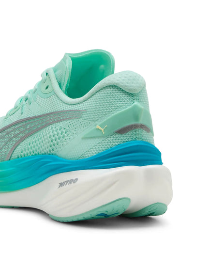 PUMA Deviate NITRO 3 Running Shoes - Mint Melt/Speed Blueimage4- The Sports Edit