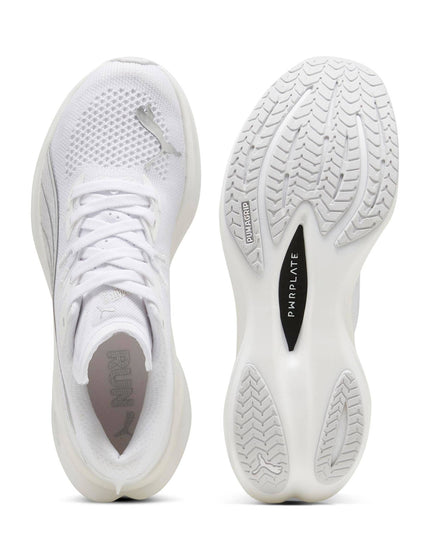 PUMA Deviate NITRO 3 Running Shoes - White/Feather Grey/Silverimage4- The Sports Edit