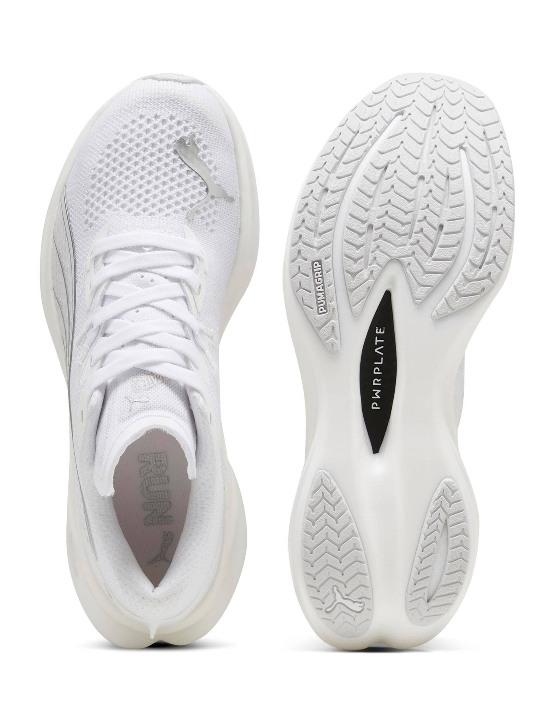 PUMA | Deviate NITRO 3 Running Shoes - White/Grey | The