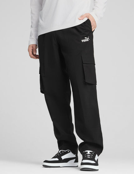 PUMA Essentials No. 1 Logo Woven Cargo Pants - Puma Blackimages1- The Sports Edit