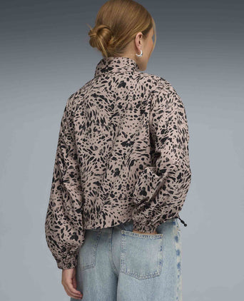 Essentials Graphic Relaxed Printed Woven Half-Zip - Sandstone