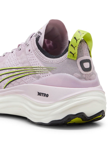 PUMA ForeverRun NITRO Shoes - Grape Mist/Black/Lime Powimage3- The Sports Edit