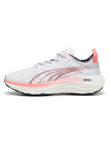 PUMA ForeverRun NITRO Shoes - White/Sunset Glow/Galactic Greyimage2- The Sports Edit