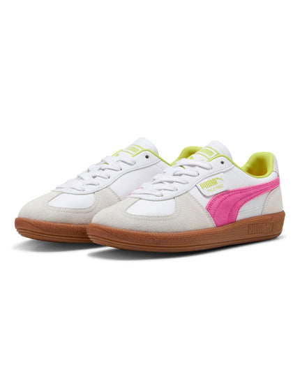 PUMA Palermo Leather Sneakers - White/Fluro Pinkimages2- The Sports Edit