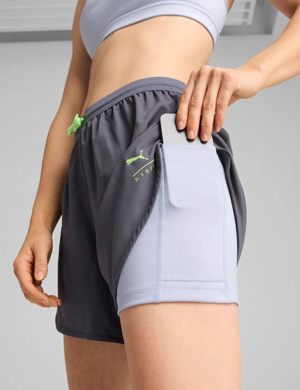 PUMA Puma x Hyrox Ultraweave 2-in-1 Shorts - Galactic Greyimage3- The Sports Edit