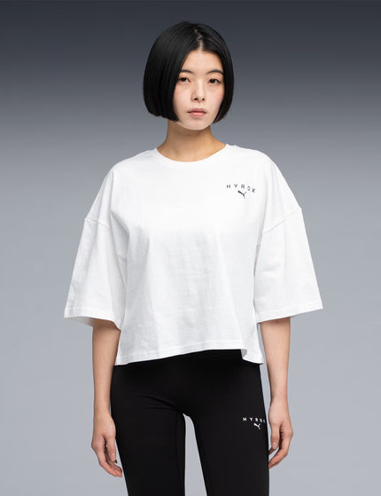 PUMA Puma x Hyrox World Cropped Tee - Whiteimages1- The Sports Edit