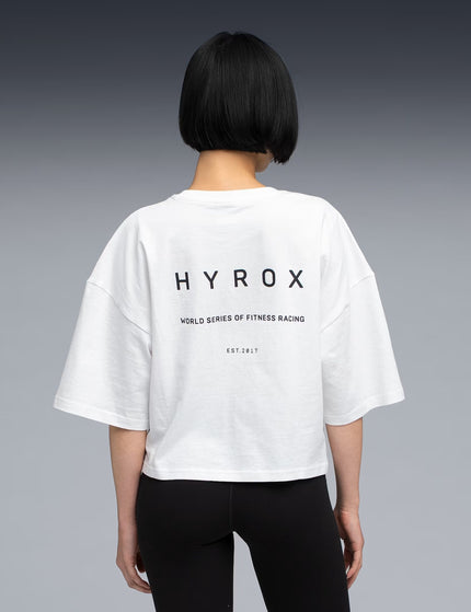 PUMA Puma x Hyrox World Cropped Tee - Whiteimages2- The Sports Edit