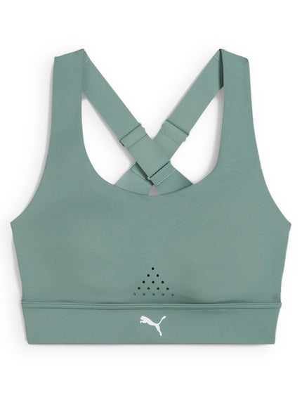 PUMA PWRbreathe Run Bra - Green Moonimage4- The Sports Edit