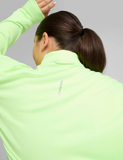 PUMA RUN Grid Fleece Half-Zip Top - Fizzy Appleimage3- The Sports Edit