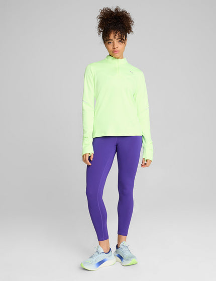 PUMA RUN Grid Fleece Half-Zip Top - Fizzy Appleimage5- The Sports Edit