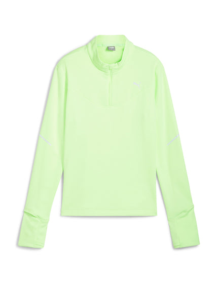 PUMA RUN Grid Fleece Half-Zip Top - Fizzy Appleimage8- The Sports Edit