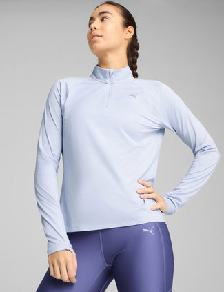 Run Velocity Cloudspun 1/4 Zip - Cool Weather