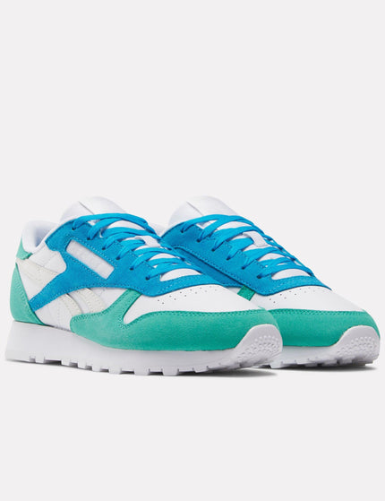 Reebok Classic Leather Shoes - White/Unleashed Green/Greyimage2- The Sports Edit