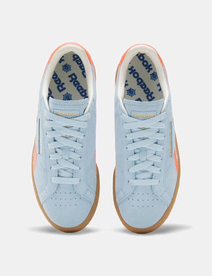 Reebok Club C Grounds Shoes - Soft Blue/Supercharged Coral/Gumimage4- The Sports Edit