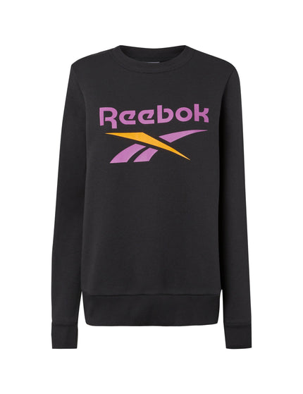 Reebok Identity Big Logo Sweatshirt - Black/Purple Rave/Electric Amberimage4- The Sports Edit