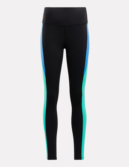 Reebok Lux High Waisted Colorblock Tights - Black/Unleashed Greenimage6- The Sports Edit